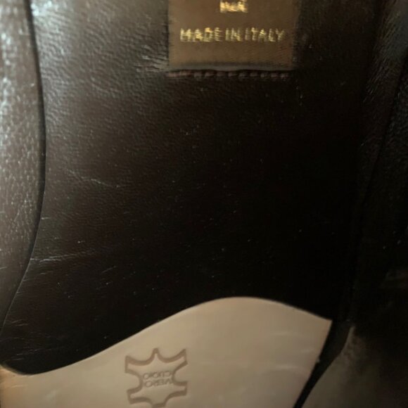 Cesare Paciotti Men's Black Leather Slip On Suede Loafers Shoes - Picture 10 of 12